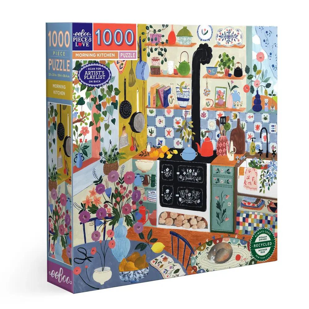 Eeboo, Puzzle, Gifts, 1000 piece, Morning Kitchen, 891933